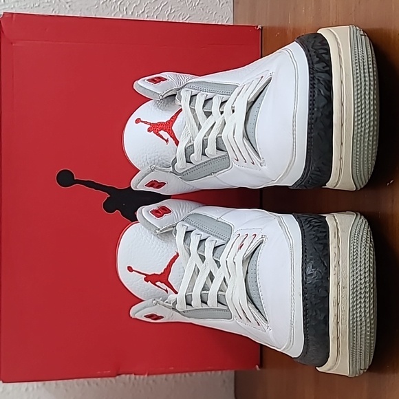 Air Jordan 3 Retro Fire Red Cement 2013 Mens Sneakers 136064-120 Size 14 - Picture 4 of 17